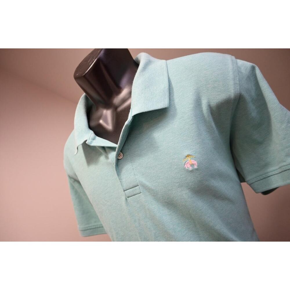 Brooks Brothers Golf Polo 1818 Slim Fit Stretch Green Short Sleeve Mens Size XL